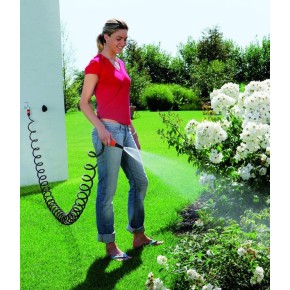 Tubo Estensibile Acqua 3/4 per Innaffiare Parete Muro Spirale Flessibile Lancia 2