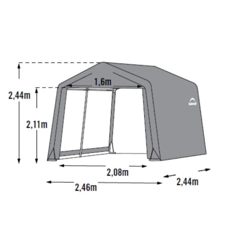 Gazebo Capanno in PVC Gazebo Ricovero per Attrezzi da Giardino Box Capannone