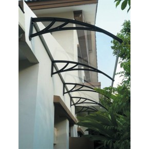 Pensilina Tettoia 120x100 Policarbonato Trasparente Porta Finestra Alveolare 2