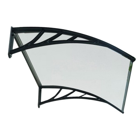 Pensilina Tettoia 120x100 Policarbonato Trasparente Porta Finestra Alveolare
