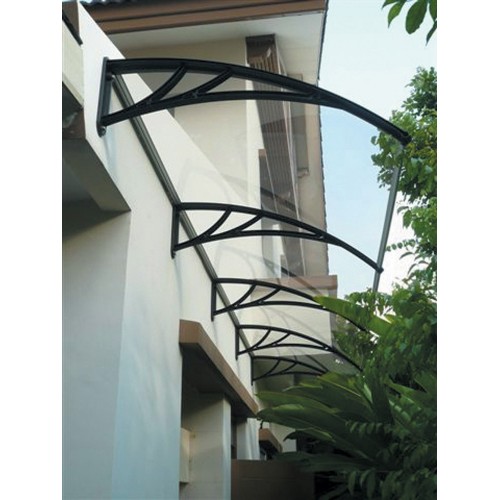 Pensilina Tettoia 150x100 Policarbonato Trasparente Porta Finestra Alveolare