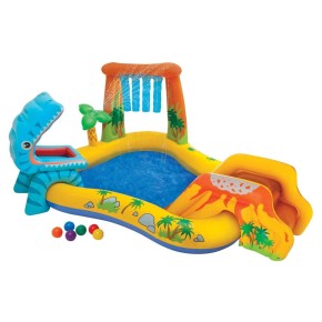Piscina con Scivolo Dinosauro per Bambini Intex Gonfiabile Gioco da Giardino 2