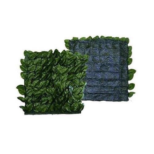Siepe Sempreverde 1.5x3 con Rete Ombreggiante Artificiale Lauro Giardino Balcone