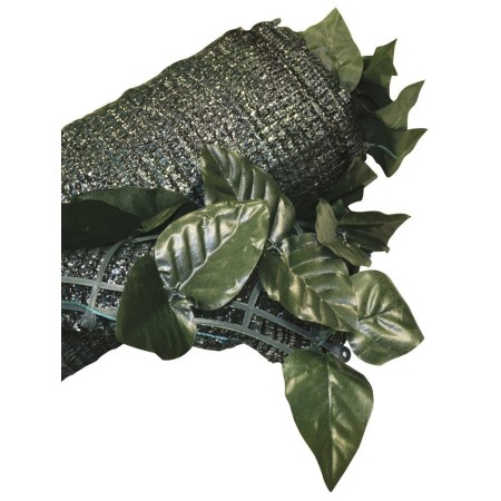 Siepe Sempreverde 1x20 Artificiale Lauro con Rete Ombreggiante Giardino Balcone