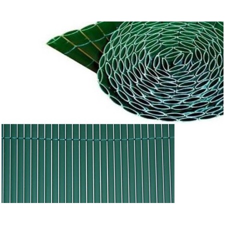 2 Arella Doppia in Bamboo PVC Recinzione 3x2 Ombreggiante Verde Plastica