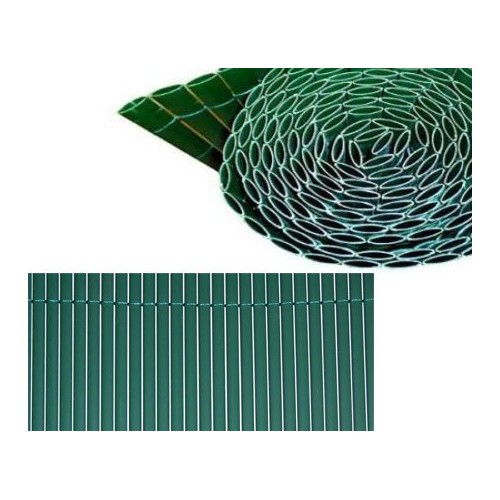 2 Arella Doppia in Bamboo PVC Recinzione 3x1 Ombreggiante Verde Beige Plastica