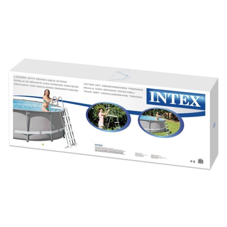 Intex Scaletta 4 Gradini 132 Scala per Piscina di Sicurezza Fuoriterra Accessori