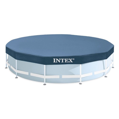 Telo Copri Piscina Rotonda 305 cm Frame Steel Copertura Protezione Intex Corde