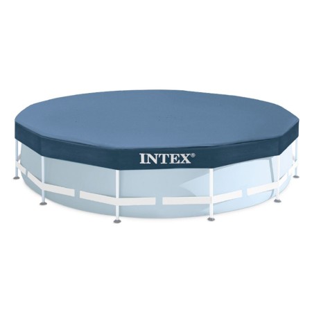 Telo Copri Piscina Frame 366 cm Rotonda Protezione Intex Copertura da Esterno