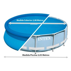 Copri Piscina 549 cm Telo Termico Rotonda Copertura Autoportante Intex Frame 2