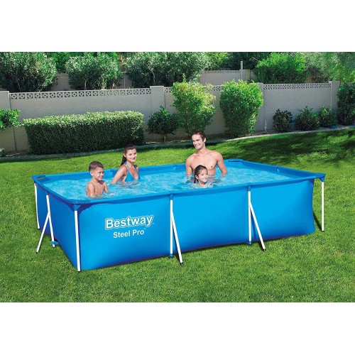 Piscina Rettangolare Steel Pro Frame 300x200 Fuoriterra Senza Pompa Filtro Bimbi