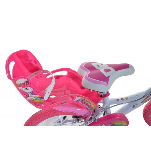 Bicicletta Bambina 16 Pollici 4 5 6 7 Anni Unicorno con Rotelle Freno Bici Bimba