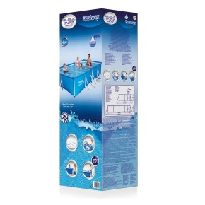 Piscina Fuori Terra  400x211x81 Pompa Filtro a Cartuccia Rettangolare Bambini 2