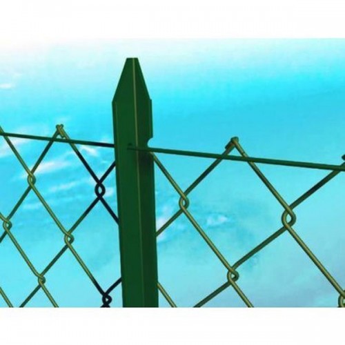 10 Pali per Recinzione Ferro 125 cm Plastificato Verde Paletti da Rete Metallo