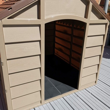 Cuccia per Cani in Resina Taglia Grande Giardino con Pavimento Interno Plastica