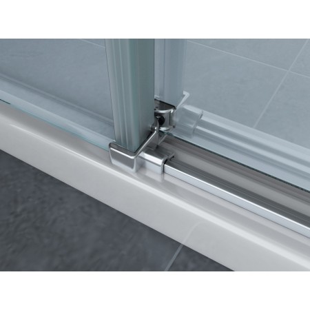 Box Doccia 80x80 90x90 8 mm 2 Ante Scorrevole Tondo Circolare in Vetro Cristallo