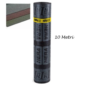 Rotolo Guaina Ardesiata Verde 10 mt Bituminosa 4kg/m2 Impermeabilizzante Tetti 