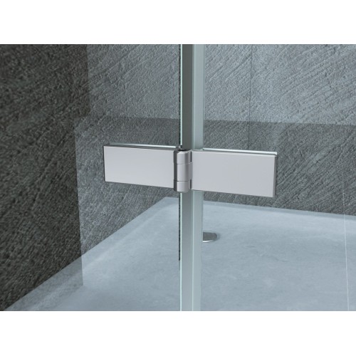 Box Cabina Doccia 2 Anta Battente 70 x 80 90 100 Fissa 8 mm Angolare Cristallo