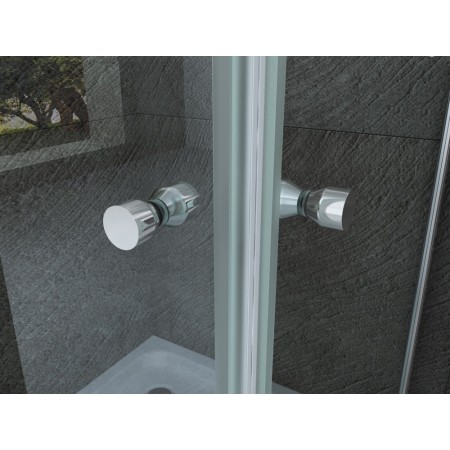Box Cabina Doccia 2 Anta Battente 70 x 80 90 100 Fissa 8 mm Angolare Cristallo