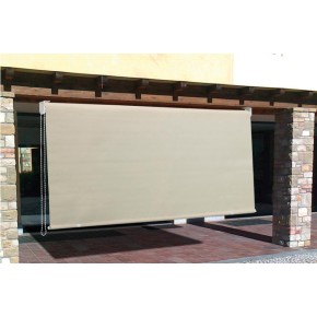 Tenda da Sole a Caduta Beige 150x250 H Attacco Soffitto Balcone Rullo Alluminio 2