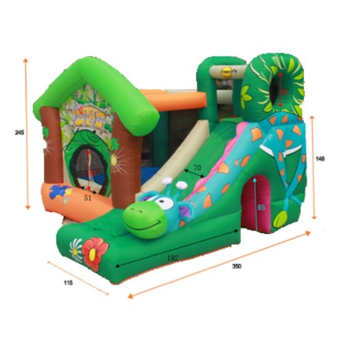 Saltarello Castello Gonfiabile Grande per Bambini con Scivolo Motore Elettrico