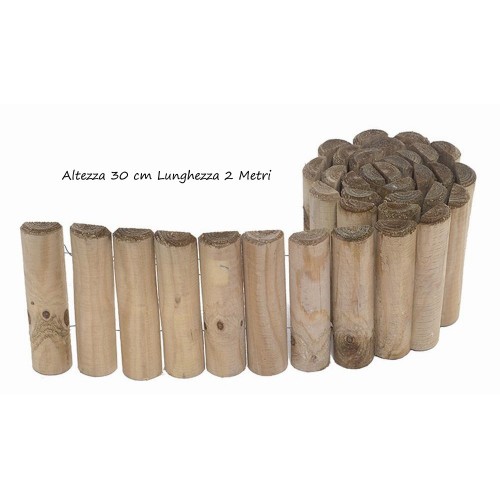 Steccato Bordura Aiuola 200x30 cm da Giardino Recinzione Staccionata Rollborder