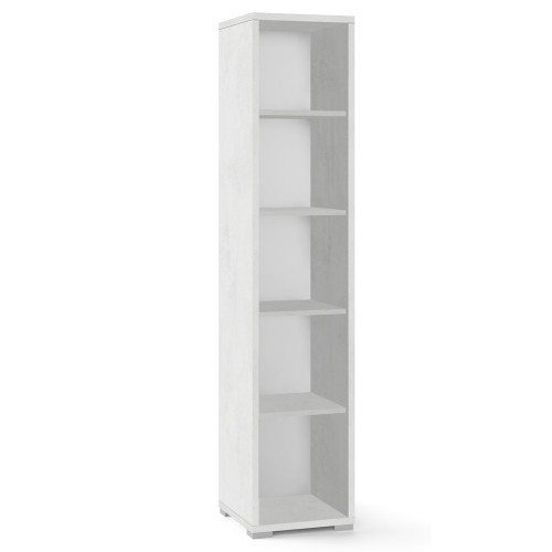 Mobile Libreria 40 a Colonna 200 Ossido Bianco 5 Ripiani Giorno da Ufficio Slim