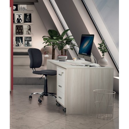 Tavolo Kit Scrivania 150 cm Olmo Grande Moderna da Ufficio Cameretta Porta Pc