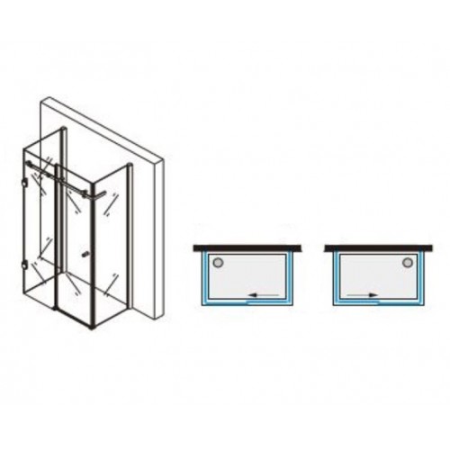 Box Doccia 3 Lati 2 Porte Scorrevoli 70 80 90 100 120 e 1 Parete Fissa Cristallo