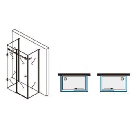 Box Doccia 3 Lati 2 Porte Scorrevoli 70 80 90 100 120 e 1 Parete Fissa Cristallo