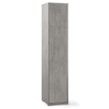 Armadio 1 Anta 180 Grigio Multiuso Ufficio Ingresso Mobile con Ripiani da Bagno