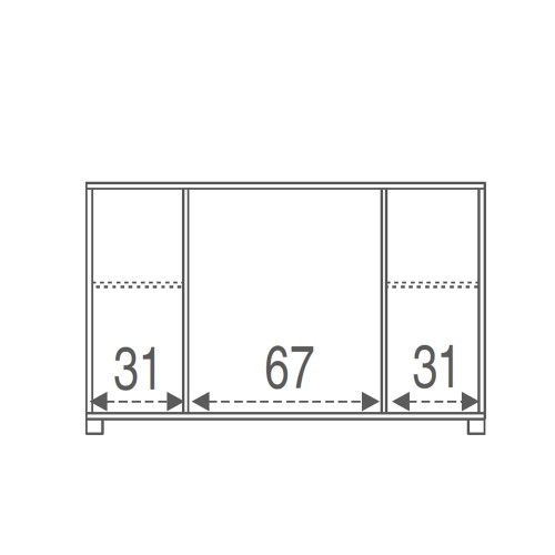 Mobile Credenza 2 Ante 4 Cassetti Bianco Olmo Madia Contenitore Buffet Salotto