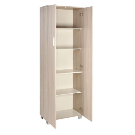 Armadio 180 2 Ante Bianco Mobile con Ripiani da Ufficio Camera Letto Cameretta