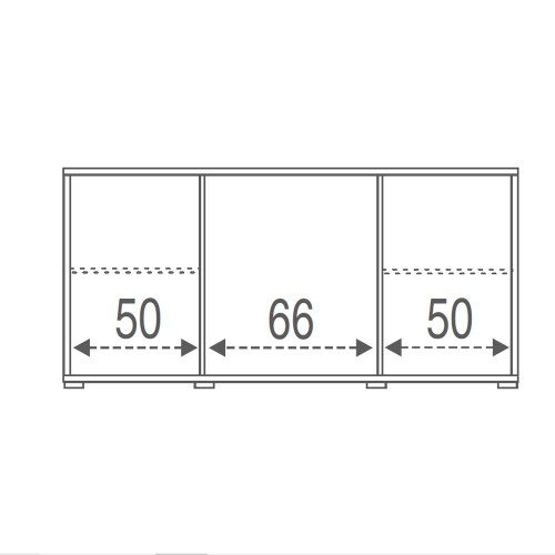 Credenza 2 Ante 4 Cassetti Cemento e Bianco Contenitore Buffet Madia PortaTv