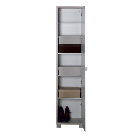 Mobile Multiuso 1 Anta 190 Bianco Ufficio Armadio con Ripiani a Colonna Bagno