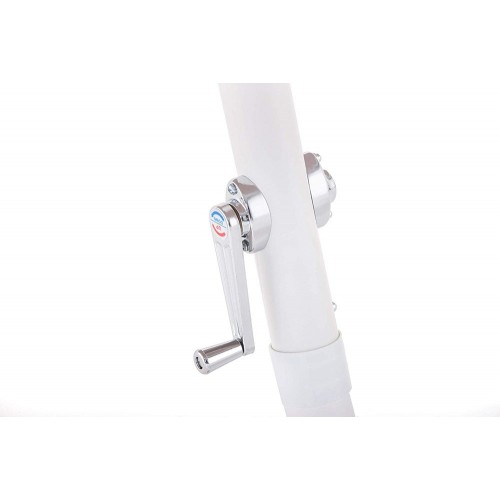 Ombrellone da Giardino 3x3 Metri Manovella Telo 180gr Quadrato Grigio Antivento 