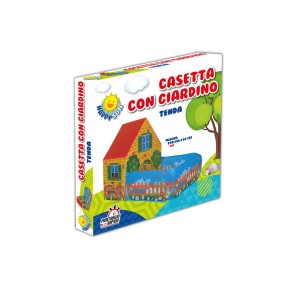 Casetta per Bambini con Giardino Tenda da Gioco Bimbi Uso Interno Esterno PVC 2