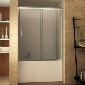 Parete Sopravasca 1 lato 6 mm Scorrevole in Cristallo Box Vasca da Bagno Doccia 2