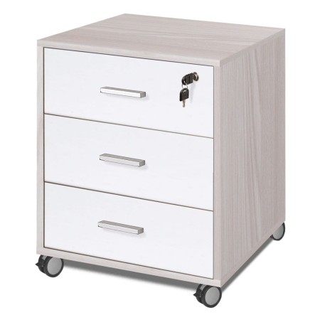 Tavolo Kit Scrivania con Cassettiera 120 cm Olmo da Ufficio Cameretta Porta Pc