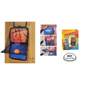 Set Valigetta Canestro Mini Basket Fissaggio su Porta Pompa Aria Palla Portatile 2