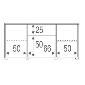 Mobile Madia 2 Ante 2 Cassetti Bianco e Cemento Contenitore Buffet Credenza 2