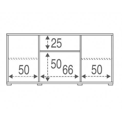 Mobile Madia 2 Ante 2 Cassetti Ossido Bianco Contenitore Credenza PortaTv Salone