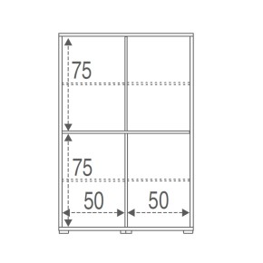 Mobile Credenza 4 Ante Bianco Venato Buffet Ripiani Ufficio Dispensa Soggiorno 2