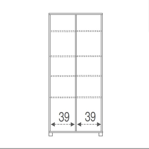 Armadio a 2 Ante Slim Mobile con Specchio 190 Bianco Ripiani Ingresso Scarpiera