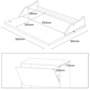 Scarpiera Slim 5 Ante con Specchio Ribalta Bianco Legno Porta Scarpe Salvaspazio 2