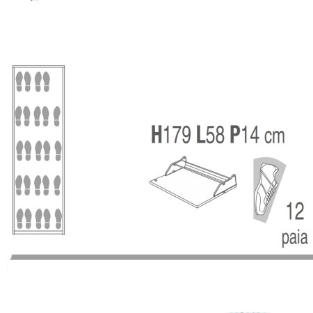 Scarpiera Slim Ossido Bianco 5 Ante con Specchio Ribalta Portascarpe Salvaspazio