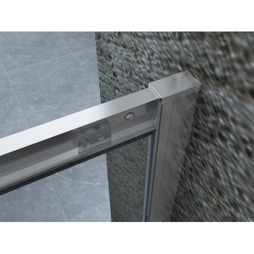 Box Doccia tre 3 Lati 6 mm 2 Ante fisse 1 Porta Scorrevole Cristallo Trasparente
