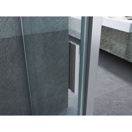 Box Doccia tre 3 Lati 6 mm 2 Ante fisse 1 Porta Scorrevole Cristallo Trasparente