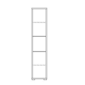 Mobile Libreria 40 a Colonna 200 cm Grigia 5 Ripiani a Giorno da Ufficio Stretta 2