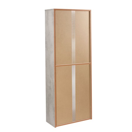 Scarpiera Bianco 4 Ante a Specchio Ribalta Doppia con Cassetto Porta Scarpe Slim